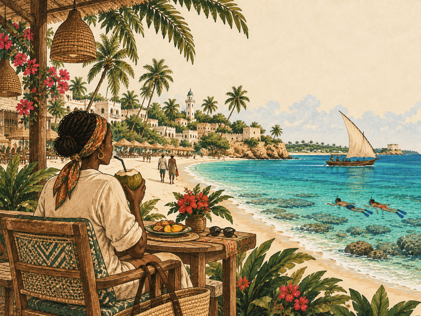 A tropical dhow bay escape